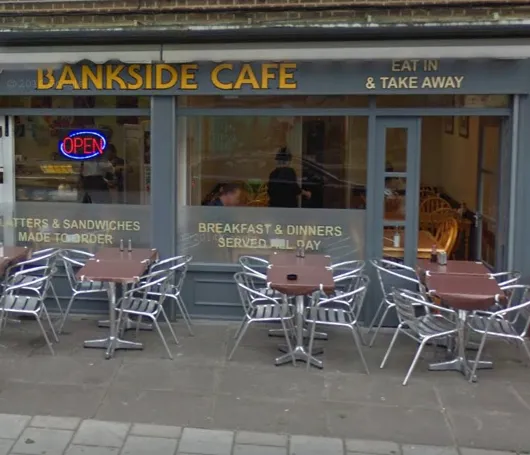 BookNoFees: Café – Bankside Cafe – London – Bankside Café, fotografia 1