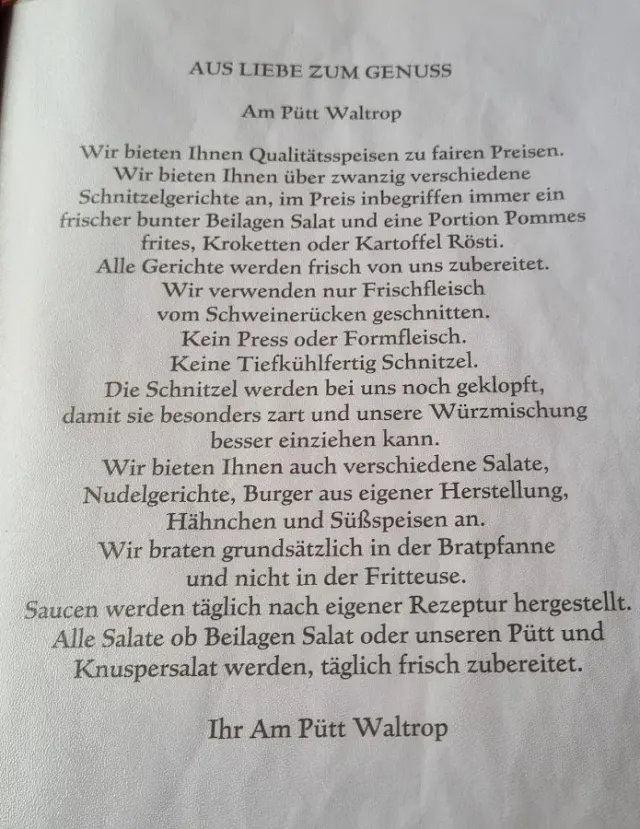 BookNoFees: Restaurante – Am Pütt – Waltrop – O meu poço, fotografia 3