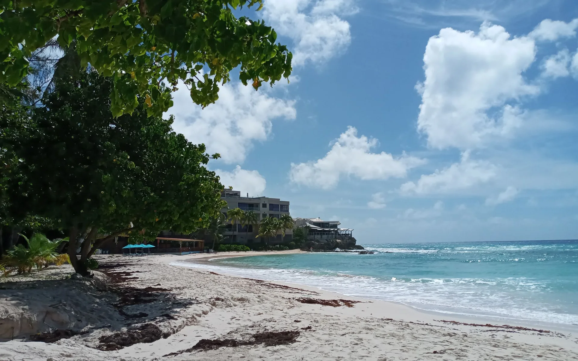 Praia e mar turquesa em Bridgetown